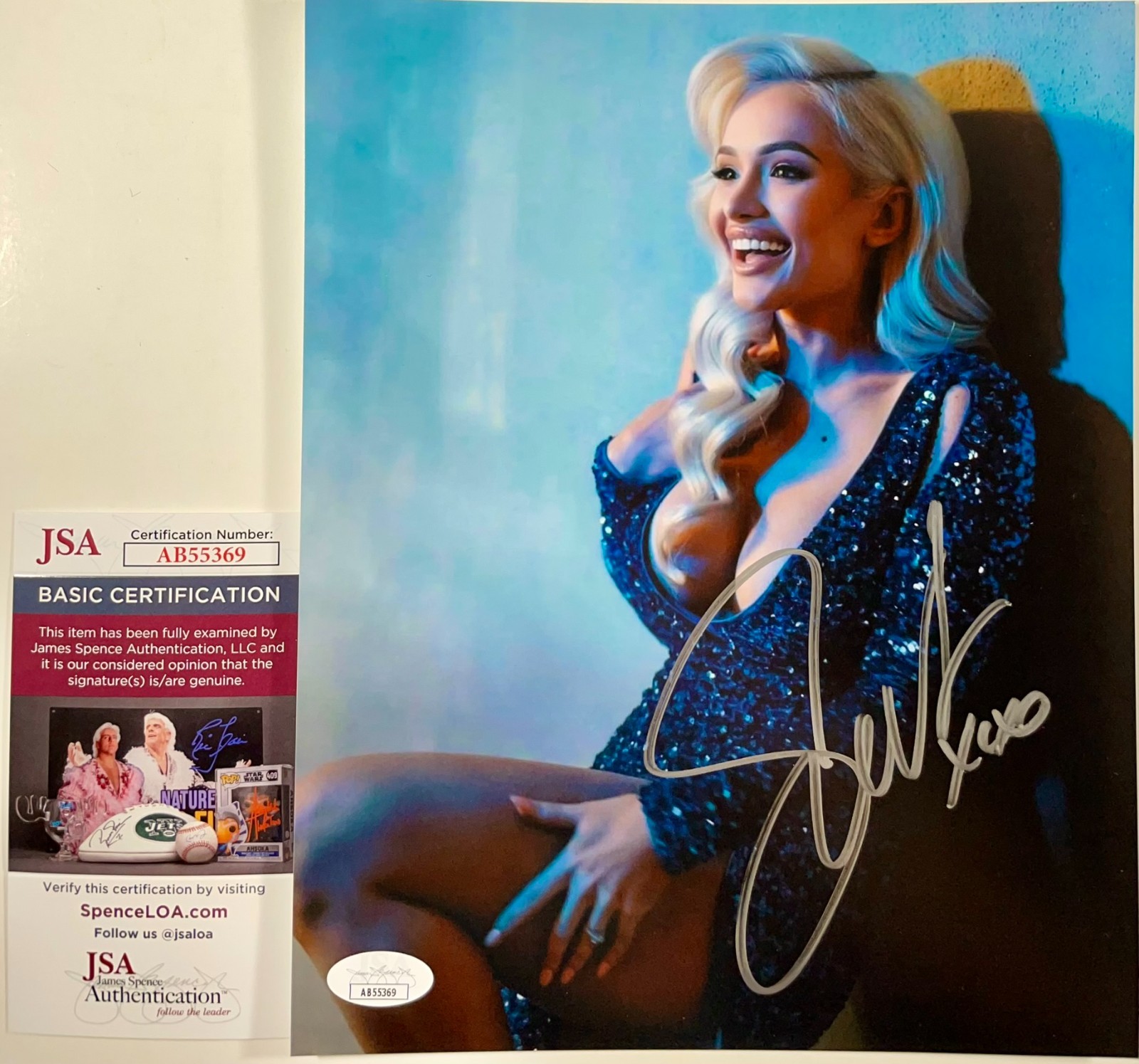 Smokeshow Scarlett Bordeaux Signed WWE 8x10 Photo Authentic Autograph JSA COA