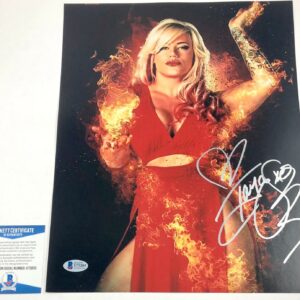 TNA Impact Wrestling Taya Valkrie Signed 11x14 Photo Autograph WWE NXT BAS COA