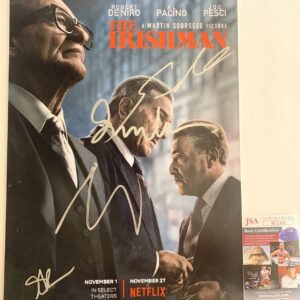 The Irishman Cast Signed By Four 11x17 Poster Autograph Irwin Winkler JSA COA
