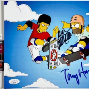 Tony Hawk & Dan Castellaneta Signed The Simpsons 8x10 Photo Autograph JSA COA