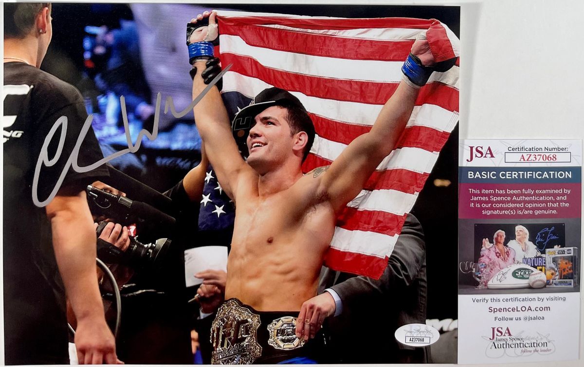 UFC Chris Weidman Signed 8x10 Photo D Autograph Middleweight Fighter JSA COA