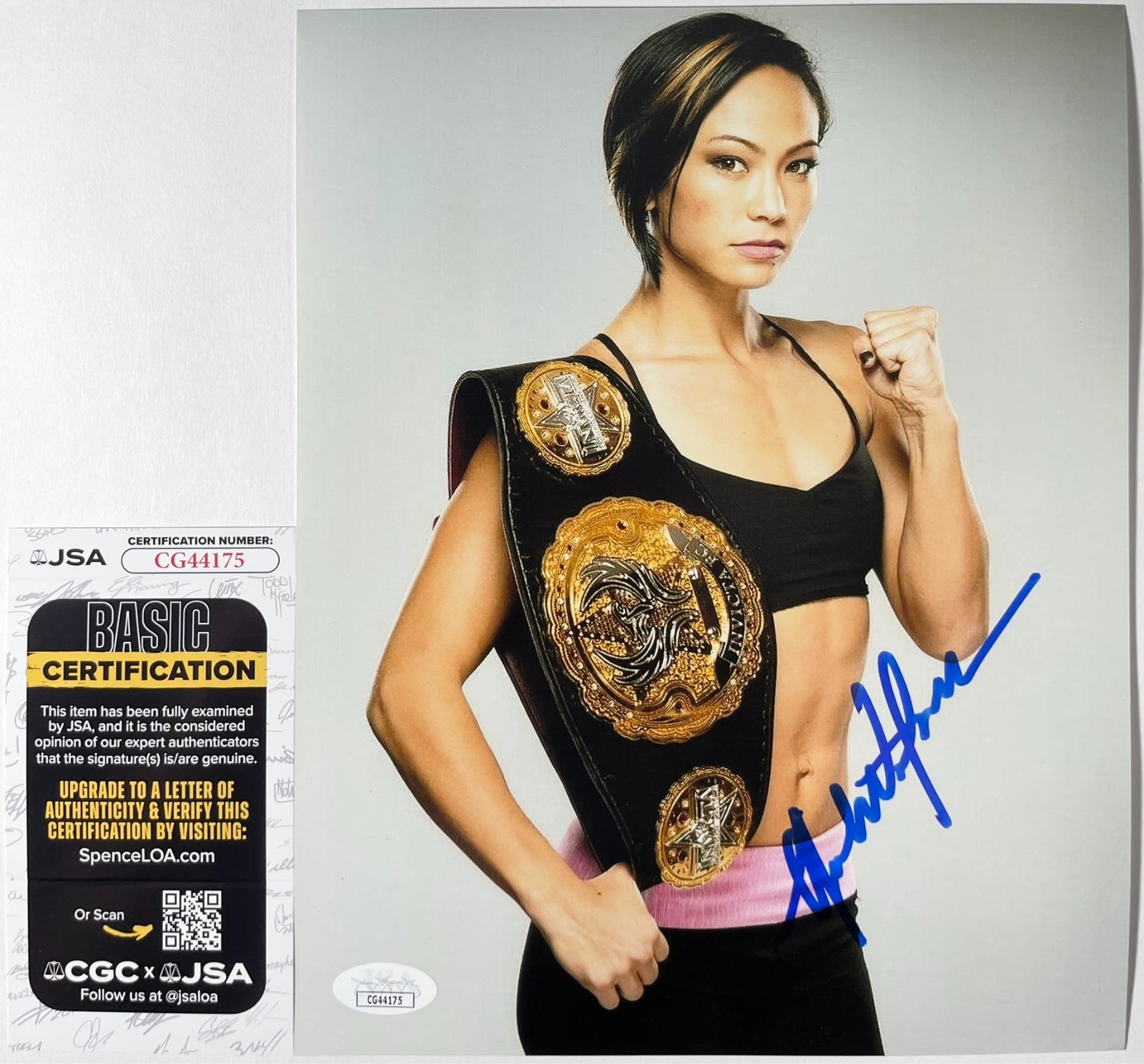 UFC Fighter Karate Hottie Michelle Waterson Signed 8x10 Photo Autograph JSA COA