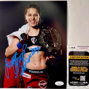 UFC MMA Fighter Joanna Jedrzejczyk Signed 8x10 Photo Authentic Autograph JSA COA