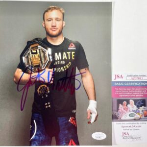 UFC The Highlight Justin Gaethje Signed 8x10 Photo C Autograph MMA JSA COA