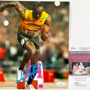 Usain Bolt Signed London 2012 Summer Olympics 8x10 Photo Autograph Track JSA COA