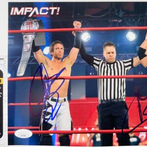 WWE Alex Shelley & Chris Sabin Signed Motor City Machine Guns 8x10 Photo JSA COA