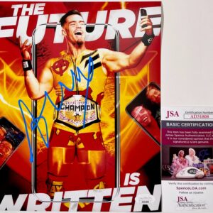 WWE Austin Theory Signed 8x10 Photo Authentic Autograph WrestleMania NXT JSA COA