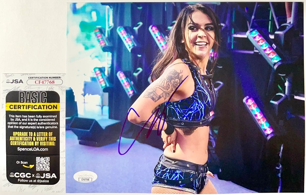 WWE Cora Jade Signed 8x10 Photo C Authentic Autograph Elayna Black JSA COA