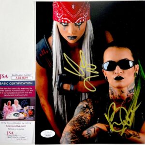 WWE Liv Morgan & Ruby Riott Signed 8x10 Photo I Autograph Riott Squad JSA COA