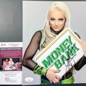 WWE Liv Morgan Signed Money In The Bank 8x10 Photo Authentic Autograph JSA COA