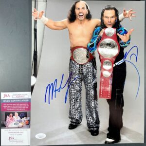 WWE Matt Hardy & Jeff Hardy Signed Hardy Boyz 11x14 Photo N Autograph JSA COA