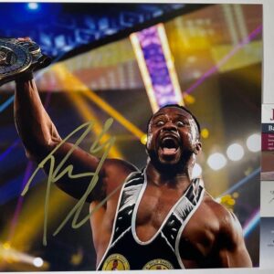 WWE NXT Big E Signed 8x10 Photo E Autograph New Day WrestleMania JSA COA
