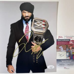 WWE NXT Jinder Mahal Signed 8x10 Photo I Autograph WrestleMania JSA COA
