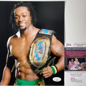 WWE NXT Kofi Kingston Signed Championship Belt 8x10 Photo H New Day JSA COA
