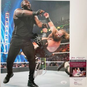 WWE NXT Omos Signed 11x14 Photo B Autograph WrestleMania JSA COA