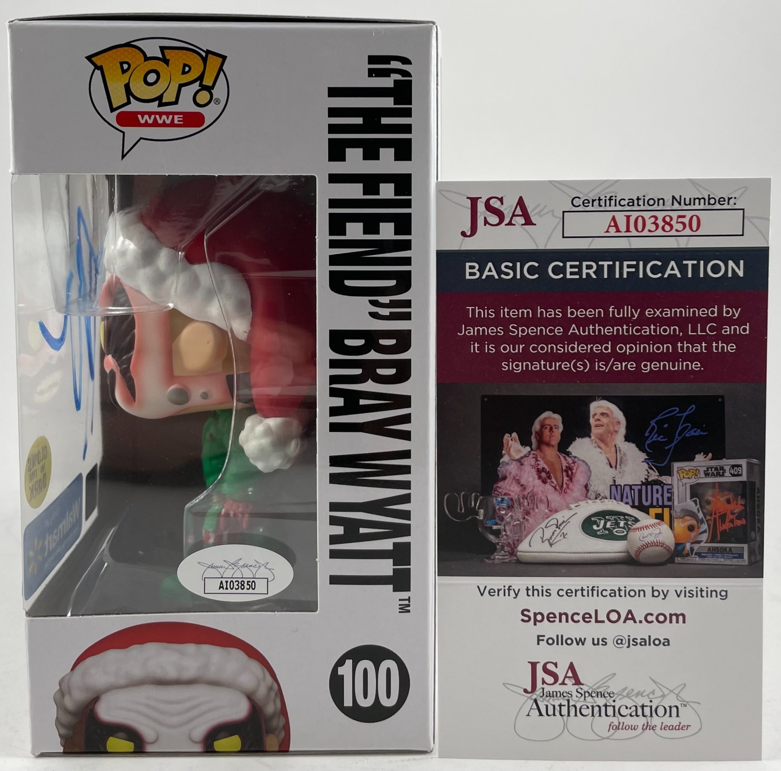WWE NXT The Fiend Bray Wyatt Signed GITD Funko POP Authentic Autograph JSA COA - Image 2