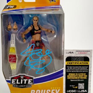 WWE Ronda Rousey Signed Mattel Elite Wrestling Figure Autograph JSA COA