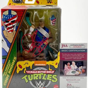 WWE TMNT American Nightmare Cody Rhodes Signed Mattel Elite Figure B JSA COA