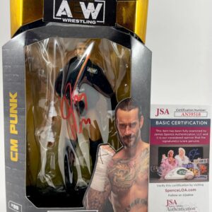AEW CM Punk Signed All Elite Wrestling Unrivaled Exclusive Figure Auto JSA COA