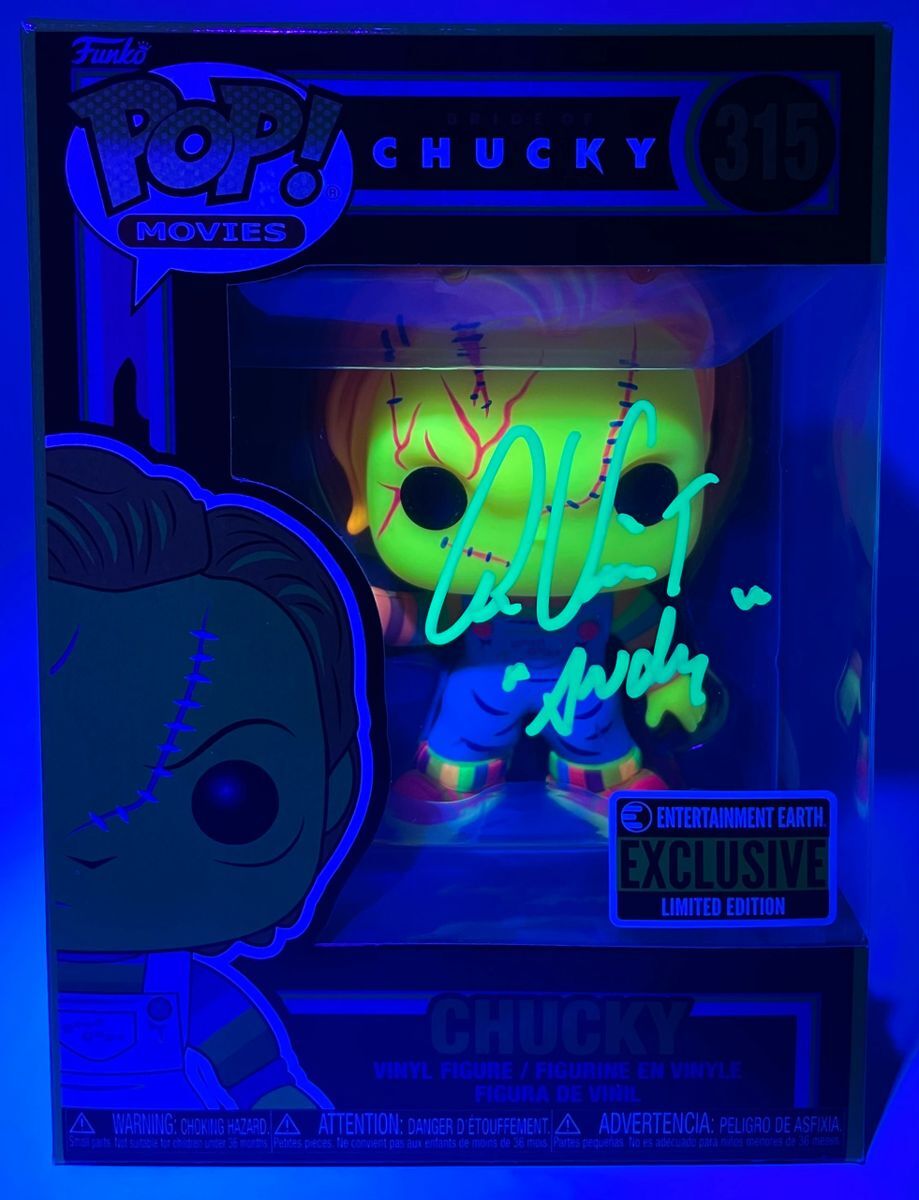 Alex Vincent Signed Chucky Exclusive Black Light Funko POP A Autograph JSA COA - Image 3