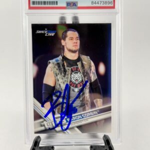 Baron Corbin Signed 2017 Topps WWE Then Now Forever Card PSA DNA Slabbed