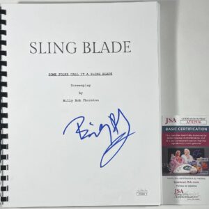 Billy Bob Thornton Signed Sling Blade Complete Movie Script B Autograph JSA COA