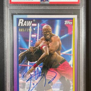 Bobby Lashley Signed 2021 Topps Heritage WWE Trading Card #'d PSA DNA Slabbed