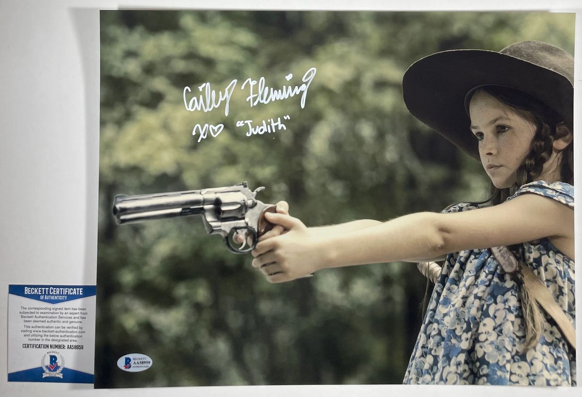 Cailey Fleming Signed The Walking Dead Judith Grimes 11x14 Photo H BAS COA