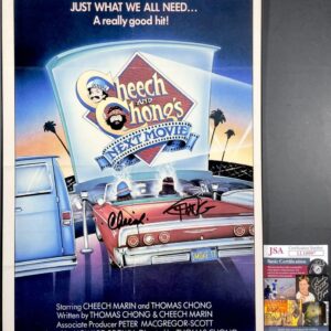 Cheech & Chong Signed Next Movie 11x17 Movie Poster A Autograph JSA COA