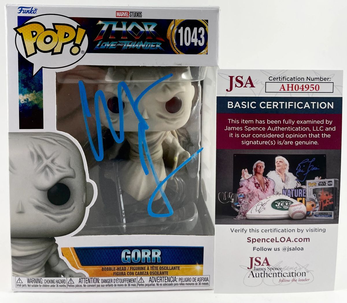 Christian Bale Signed Marvel Thor Love & Thunder Gorr Funko POP! JSA COA