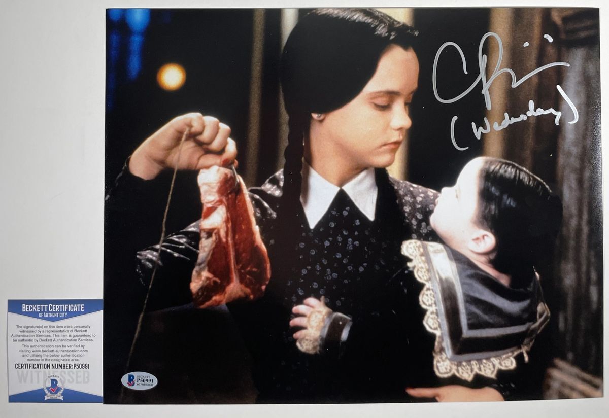 Christina Ricci Signed Addams Family 11x14 Photo A Autograph Wednesday BAS COA