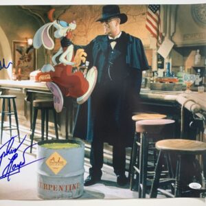 Christopher Lloyd & Charles Fleischer Signed Roger Rabbit 16x20 Photo JSA COA
