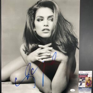 Cindy Crawford Signed 16x20 Photo J Autograph Sexy Super Model Playboy JSA COA