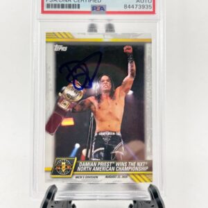 Damian Priest Signed 2021 Topps WWE NXT Trading Card #61 PSA DNA Slabbed
