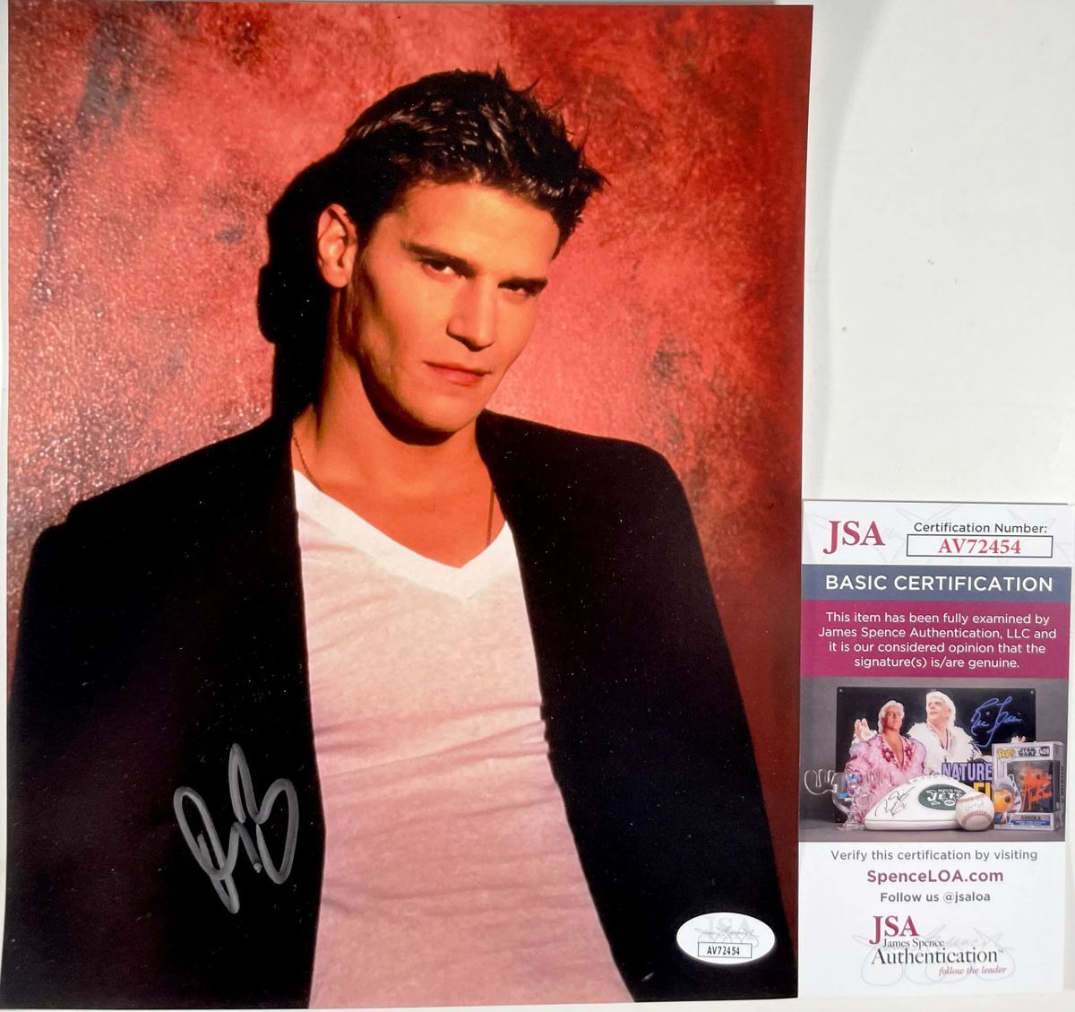 David Boreanaz Signed Buffy The Vampire Slayer 8x10 Photo F Autograph JSA COA