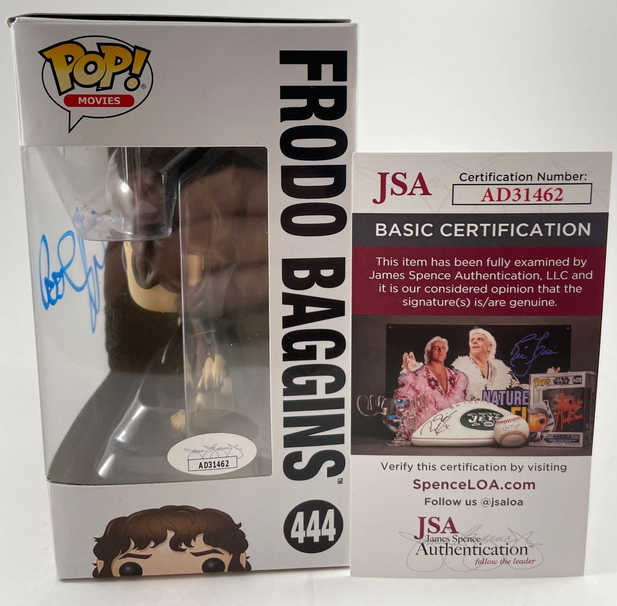 Elijah Wood Signed The Lord Of The Rings Frodo Baggins Funko POP Auto JSA COA - Image 2