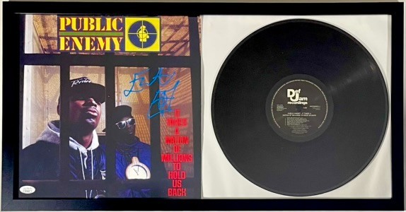 Flavor Flav Signed It Takes A Nation Of Vinyl LP Framed Record Display JSA COA
