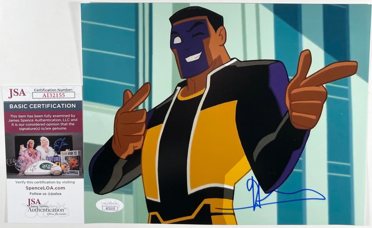 Hannibal Buress Signed Justice League Action Mister Terrific 8x10 Photo JSA COA