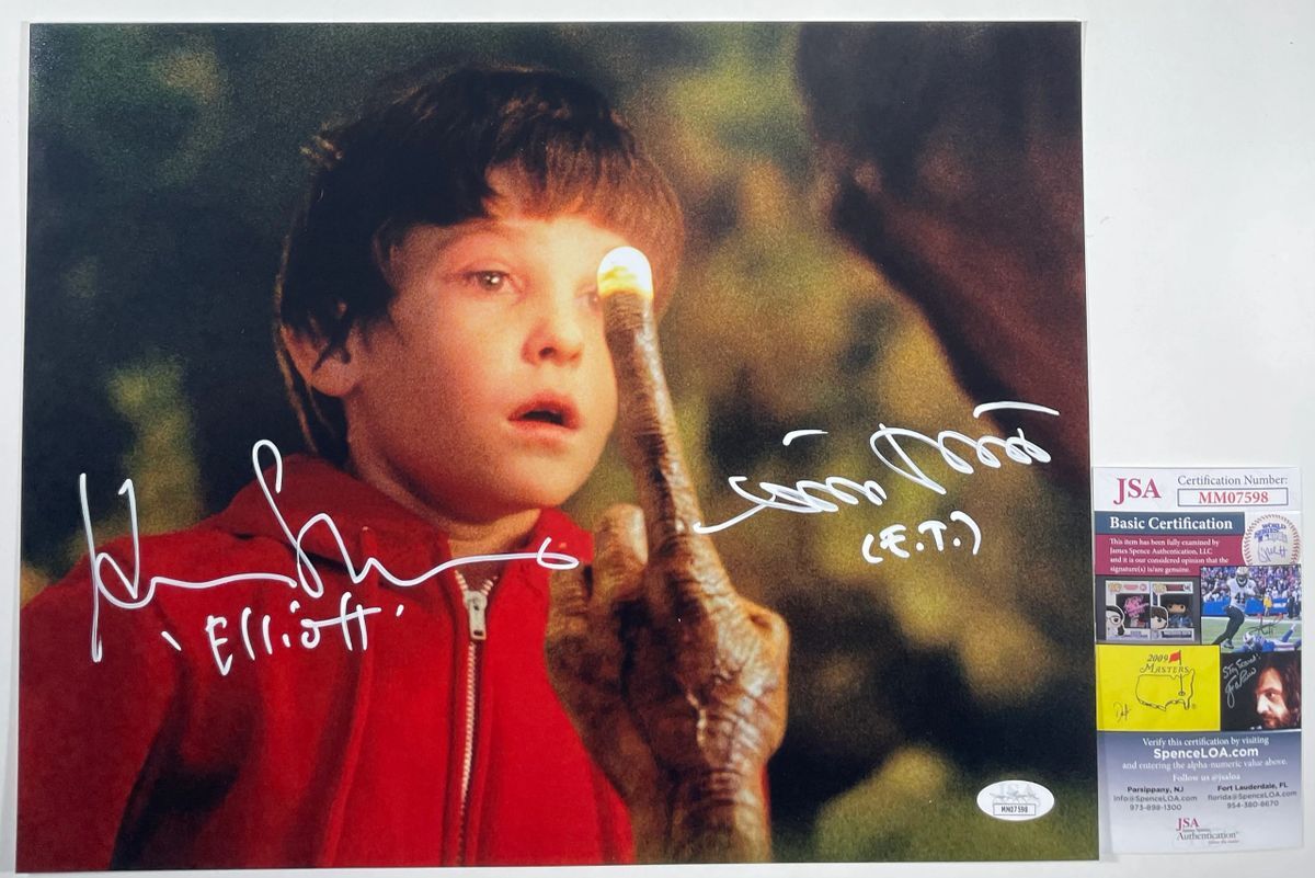 Henry Thomas & Matthew DeMeritt Signed E.T. 11x14 Photo D Autograph JSA COA