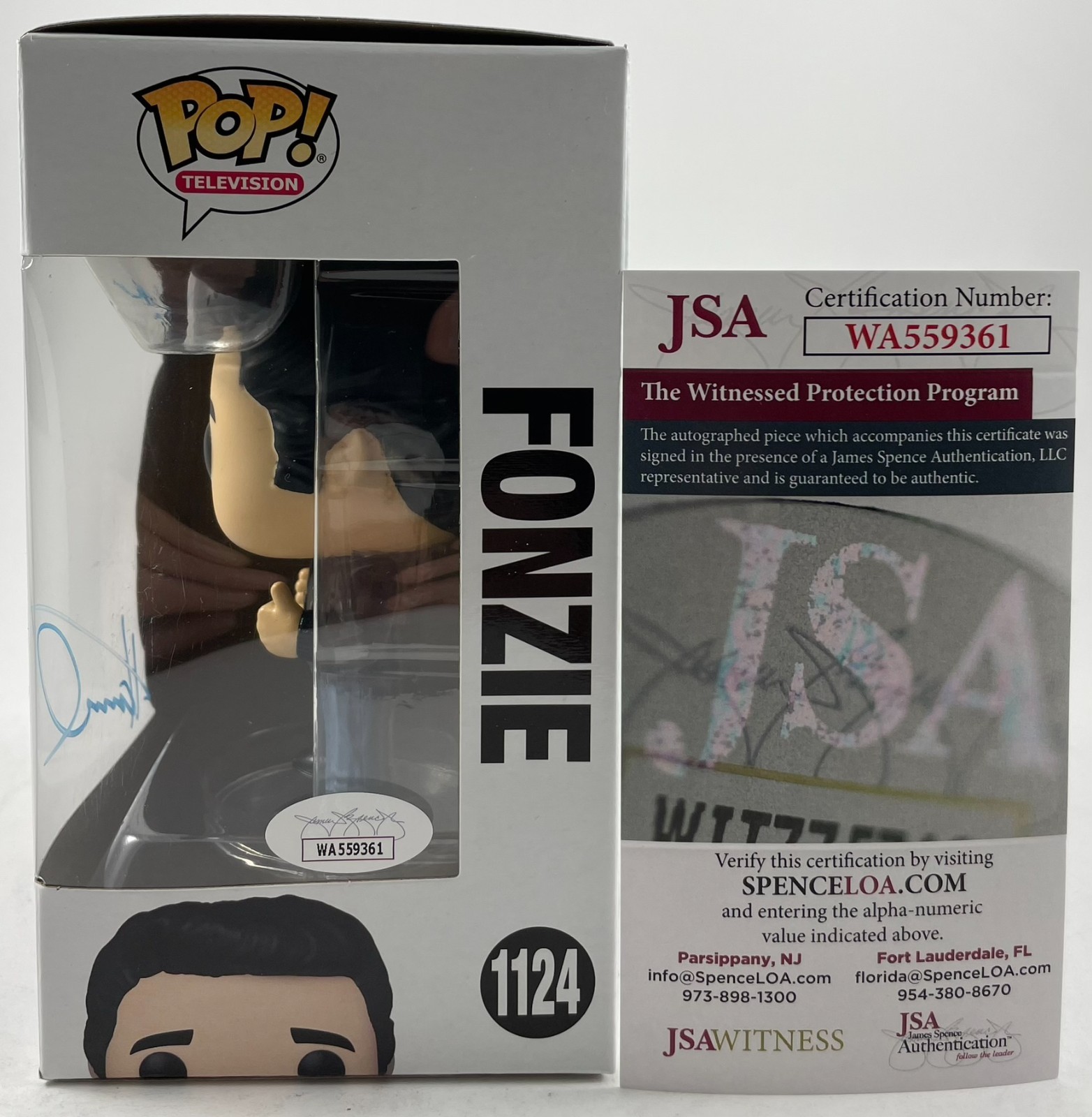 Henry Winkler Signed Happy Days Fonzie Funko POP! Vinyl 1124 Autograph JSA COA - Image 2