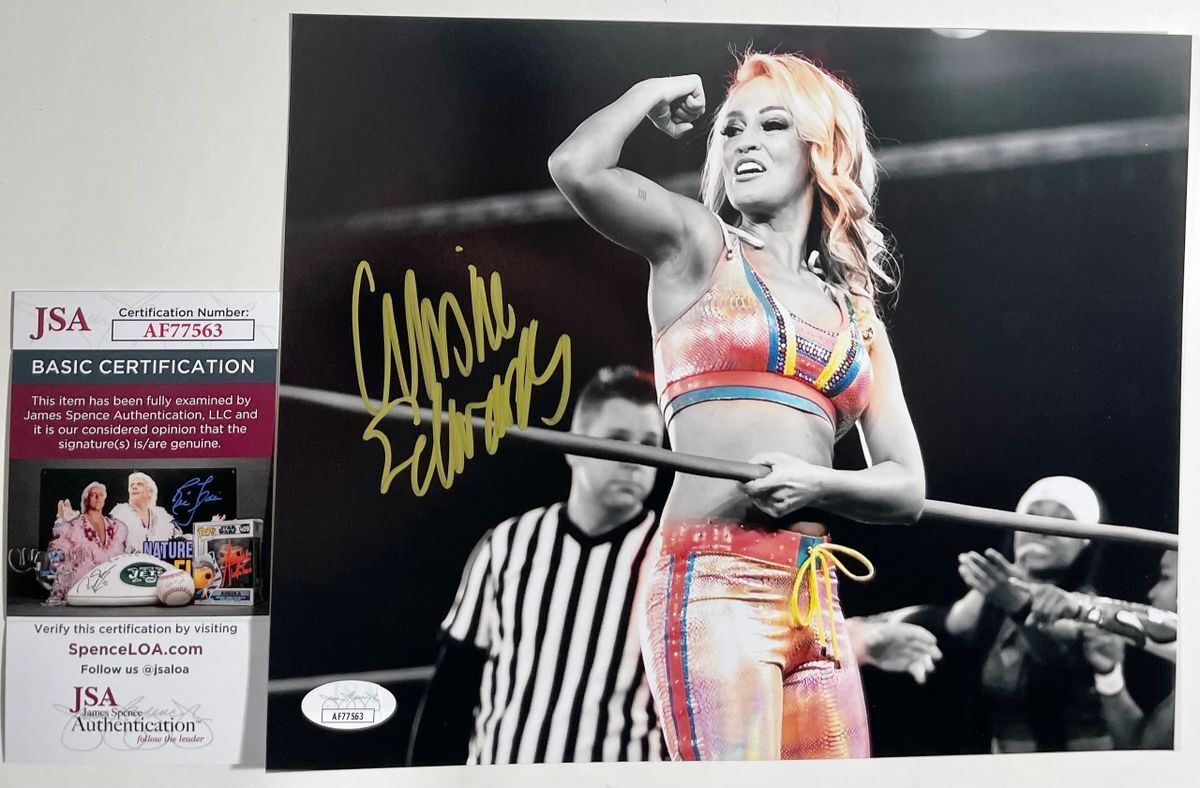 IMPACT Wrestling Knockout Alisha Edwards Signed Spotlight 8x10 Photo A JSA COA