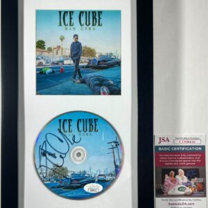 Ice Cube Signed Man Down CD Framed Matted Display Authentic Autograph JSA COA