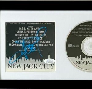 Ice-T Signed New Jack City Soundtrack CD Booklet & CD Framed Display JSA COA