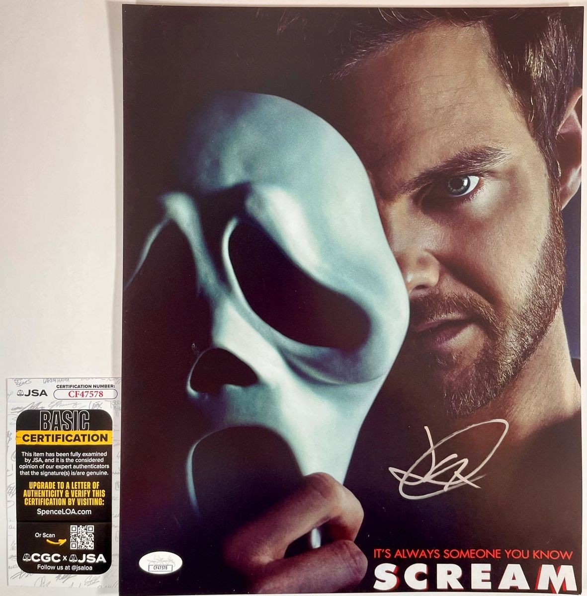 Jack Quaid Signed Scream 11x14 Photo Authentic Autograph Horror JSA COA