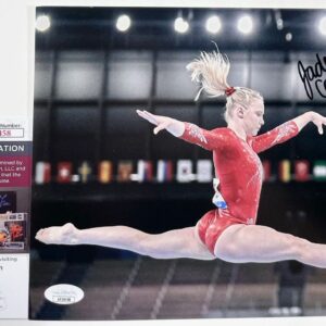 Jade Carey Signed Tokyo Olympics Gold Gymnast 8x10 Photo A Autograph JSA COA