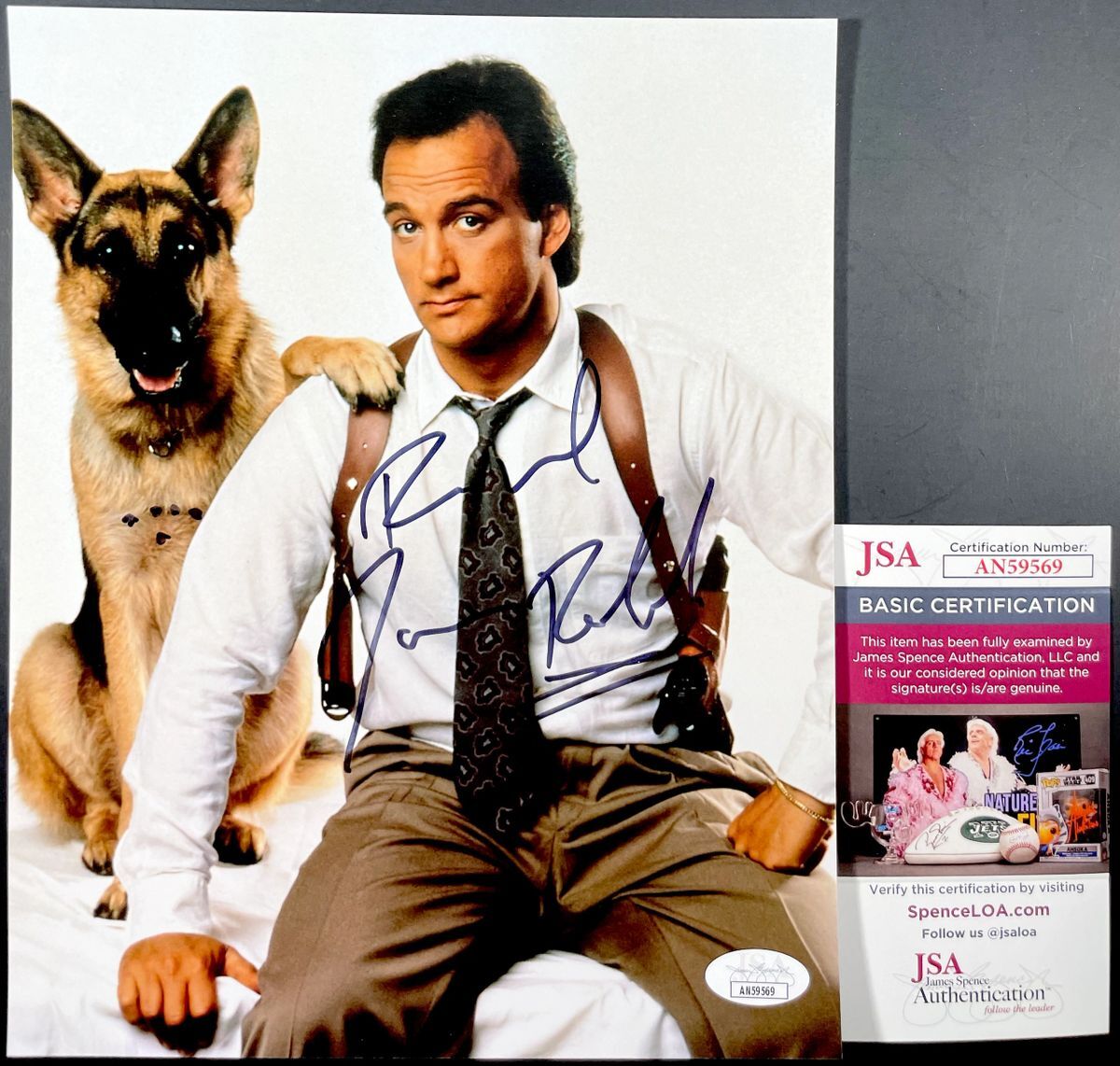 Jim Belushi Signed K-9 8x10 Photo A Autograph Dooley JSA COA