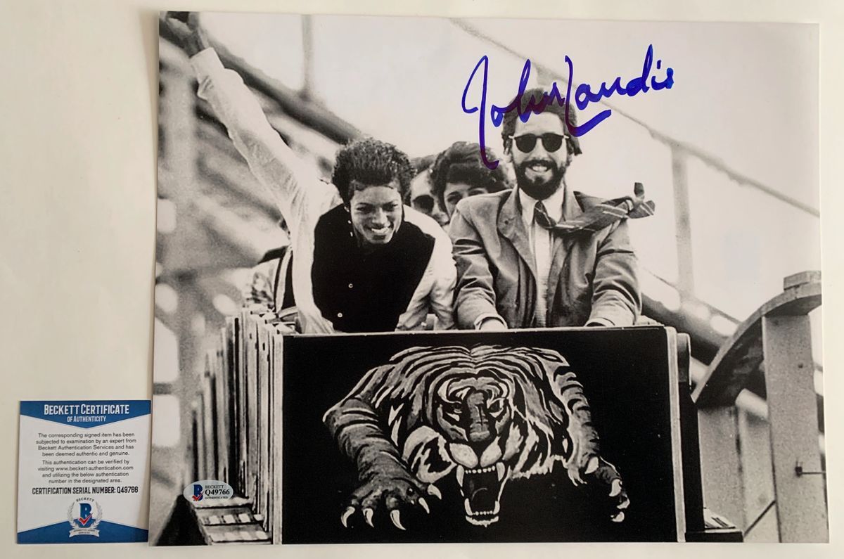 John Landis Signed Michael Jackson's Thriller Music Video 11x14 Photo B BAS COA