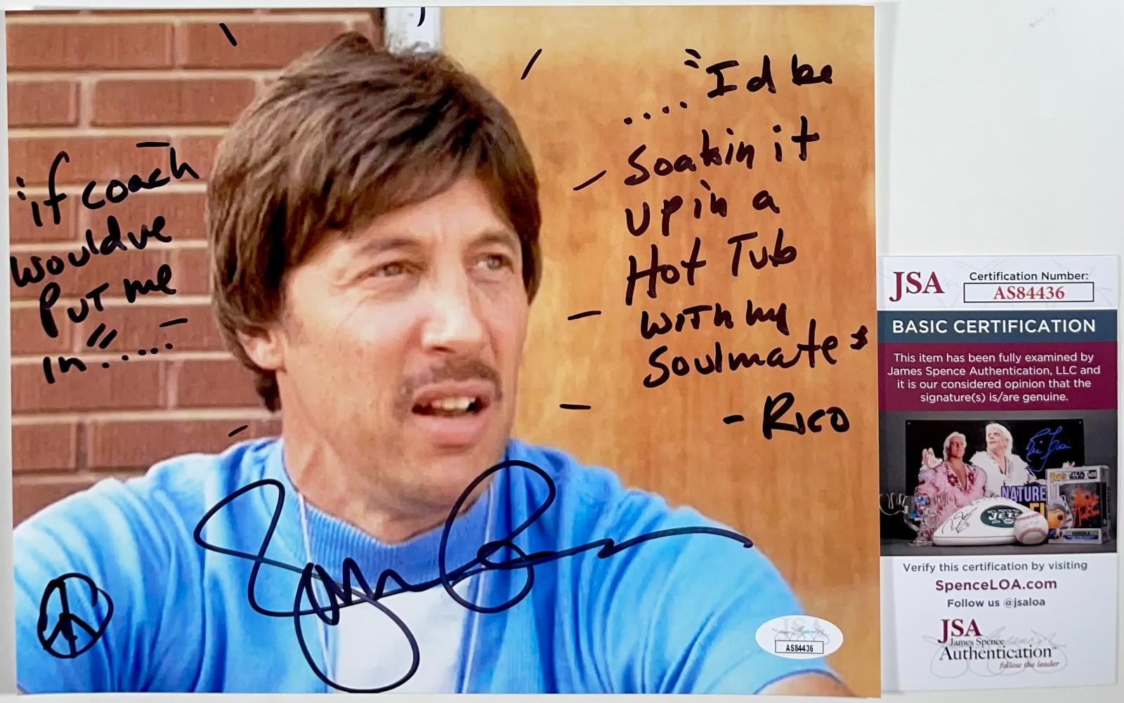Jon Gries Signed Napoleon Dynamite Uncle Rico 8x10 Photo Autograph JSA COA