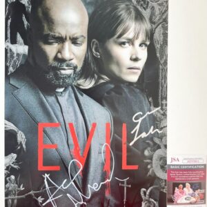 Katja Herbers, Aasif Mandvi & Christine Lahti Signed Evil 11x17 Poster B JSA COA