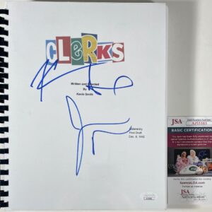 Kevin Smith & Jason Mewes Signed Clerks Full Movie Script Autograph JSA COA